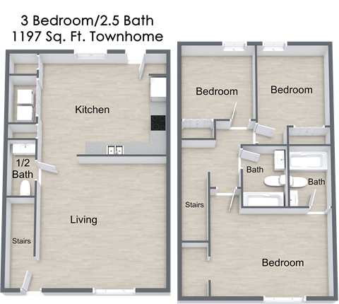 3 Bedroom Floor Plan